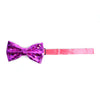 Metallic Banded Bow Tie - Fuchsia