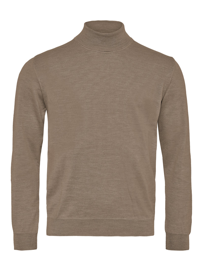 Extra Fine Merino Wool Turtleneck - Ginger