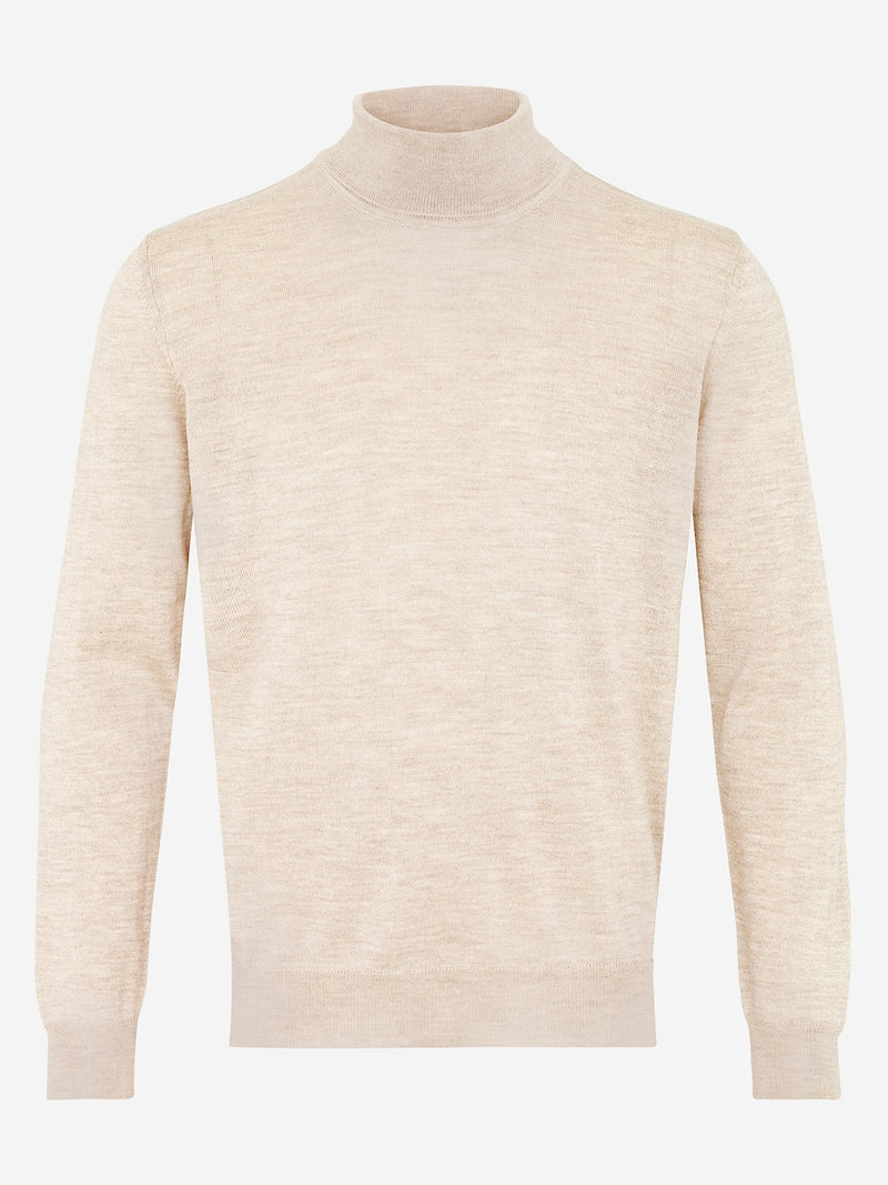 Extra Fine Merino Wool Turtleneck -  Off White