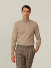 Extra Fine Merino Wool Turtleneck - Oyster