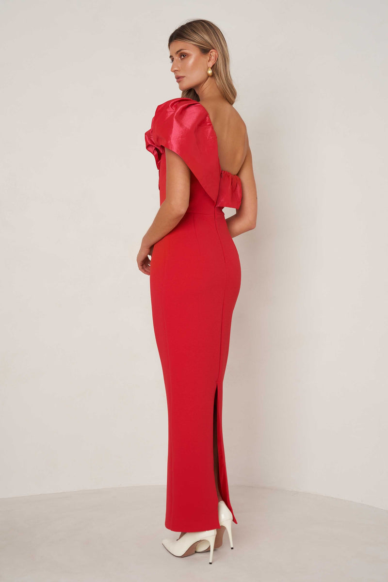 Structured Bust Gown - Red