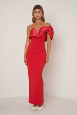 Structured Bust Gown - Red