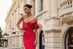 Structured Bust Gown - Red