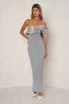 Structured Bust Gown - Slate Blue