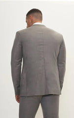 Merino Wool & Silk Single Breasted Suit - Grey