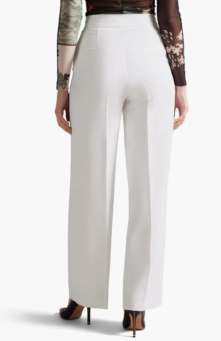 Tailored Wide Leg Trousers - Ivory