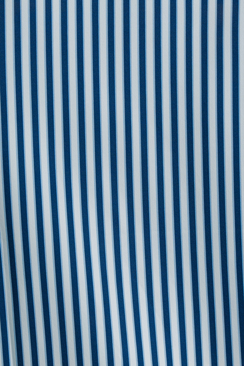 Performance Stretch Striped Long Sleeve Shirt - Navy