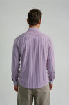 Performance Stretch Striped Long Sleeve Shirt - Pink