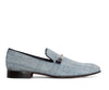 Canvas Loafers with Metal Buckle - Denim