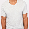 Slub Linen V-neck T-shirt - Grey