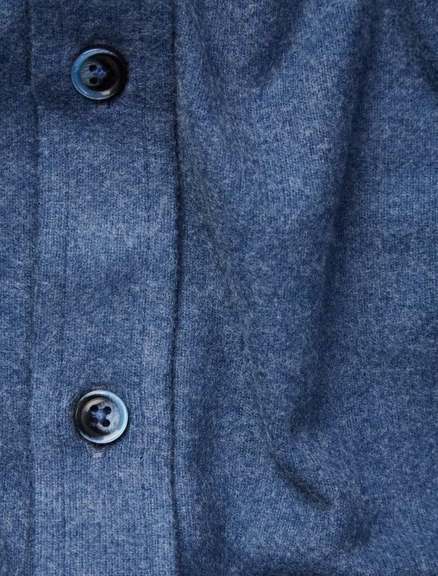 Jersey Fleece Knit Shirt - Blue