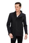 Asymmetric Zip Jacket- Black