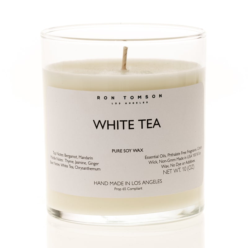White Tea & Citrus Scented Candle Soy Wax Candle Essential Oil Candle All  Natural Candle 